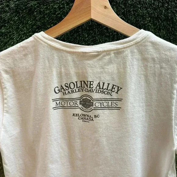 Harley Davidson Biker V-Neck T-shirt  Medium - Picture 5 of 6